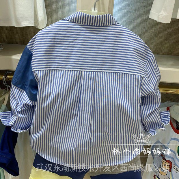 Áo Sơ Mi Cotton Dài Tay Phong Cách Phương Tây Thời Trang Xuân Hè Mới Cho Bé Trai