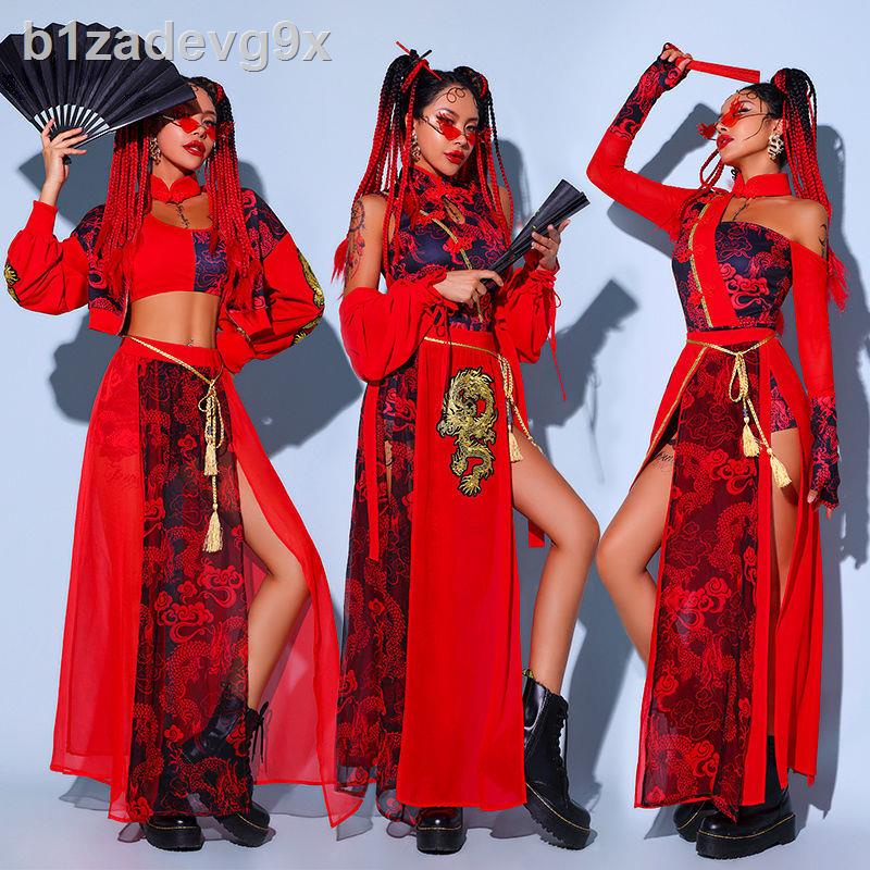 Trang phục biểu diễn của đoàn nữ phong cách Trung Quốc múa hát hip-hop Hàn phù hợp với jazz gợi cảm khiêu vũ hộ
