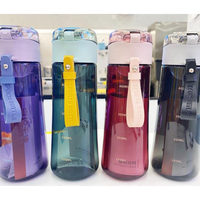 Bình Nước Thể Thao 350ml 550ml Nút Nhấn Nắp Bật Tự Động