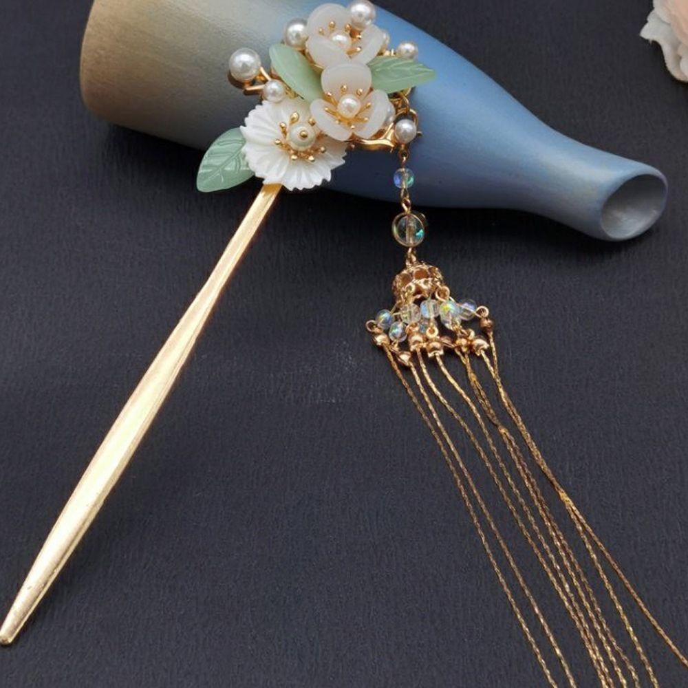 MXGOODS Trâm Cài Tóc Hình Hoa Phong Cách Trung Hoa Cổ Điển Cho Cô Dâu