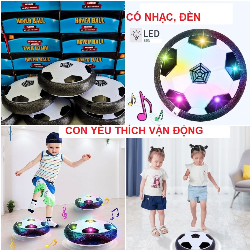 [CÓ NHẠC, ĐÈN] Đồ chơi bóng đá trong nhà cho bé, banh nổi bóng đá trong nhà cho bé phát triển trí não, thể chất