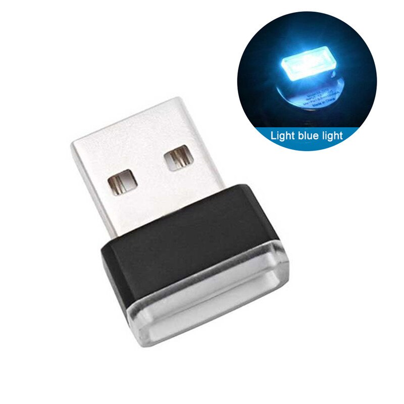 Đèn LED USB Không Dây mini 7 Màu Sắc Dành Cho Trang Trí Nội Thất Xe Hơi
