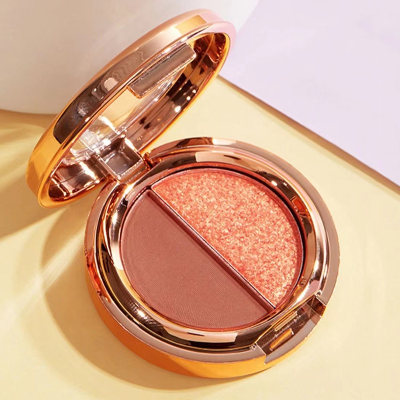 Bảng phấn mắt SUAKE 2 màu sắc tông lì và ánh nhũ 4g chất lượng cao