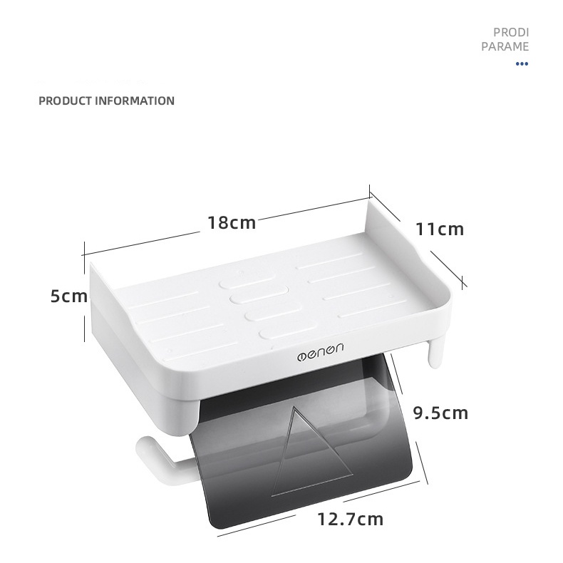 Giá Đỡ Cuộn Giấy Vệ Sinh Gắn Tường Không Cần Đục Lỗ Tiện Dụng Cho Nhà Bếp / Phòng Tắm