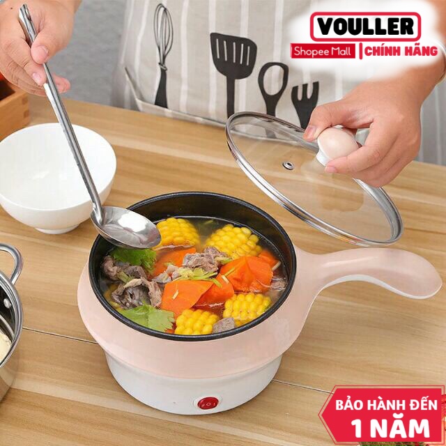 Nồi Lẩu Điện Vouller Mini Tặng Kèm Khay Hấp Inox Cao Cấp Có Thể Chiên Xào  Nấu Ăn  Nấu Cơm  Nấu Mì