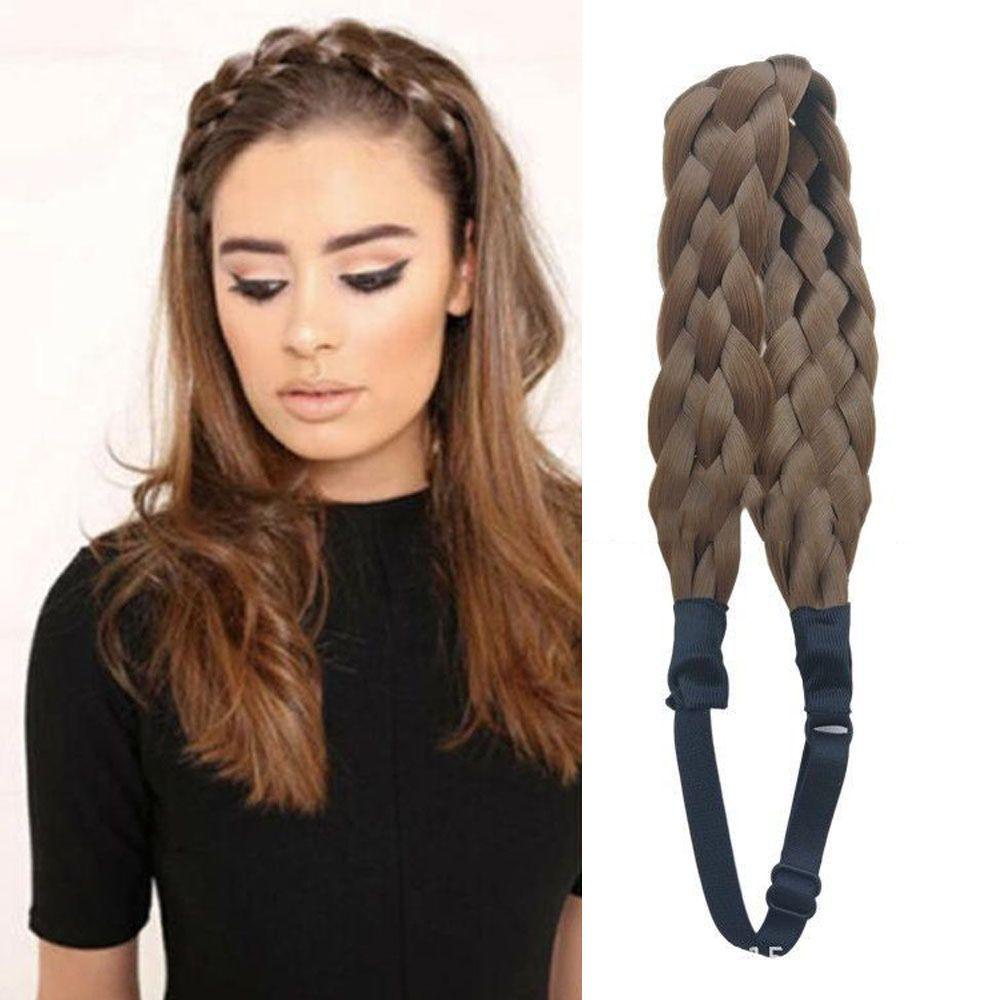 Băng Đô Cài Tóc Giả Bện Phong Cách Bohemian Thời Trang Cho Nữ