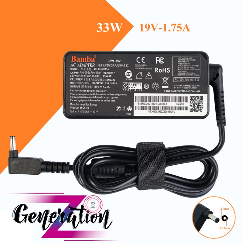 BỘ SẠC LAPTOP ASUS 19V - 1.75A - ADAPTER ASUS 19V - 1.75A