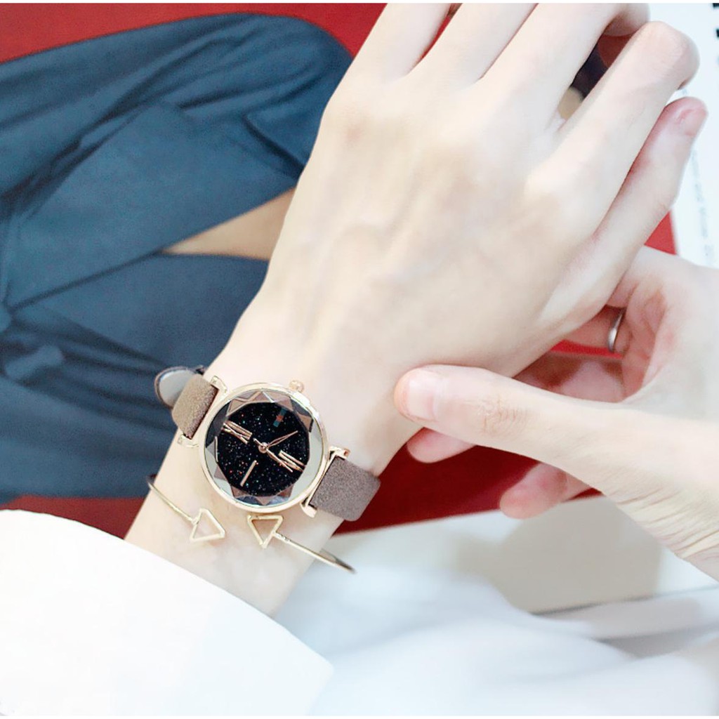 [Mã FAMAYFA2 giảm 10K đơn 50K] ĐỒNG HỒ NỮ HZ226 DÂY DA MẶT KIM TUYẾN VIỀN 3D KOREA CỰC DỄ THƯƠNG | BigBuy360 - bigbuy360.vn