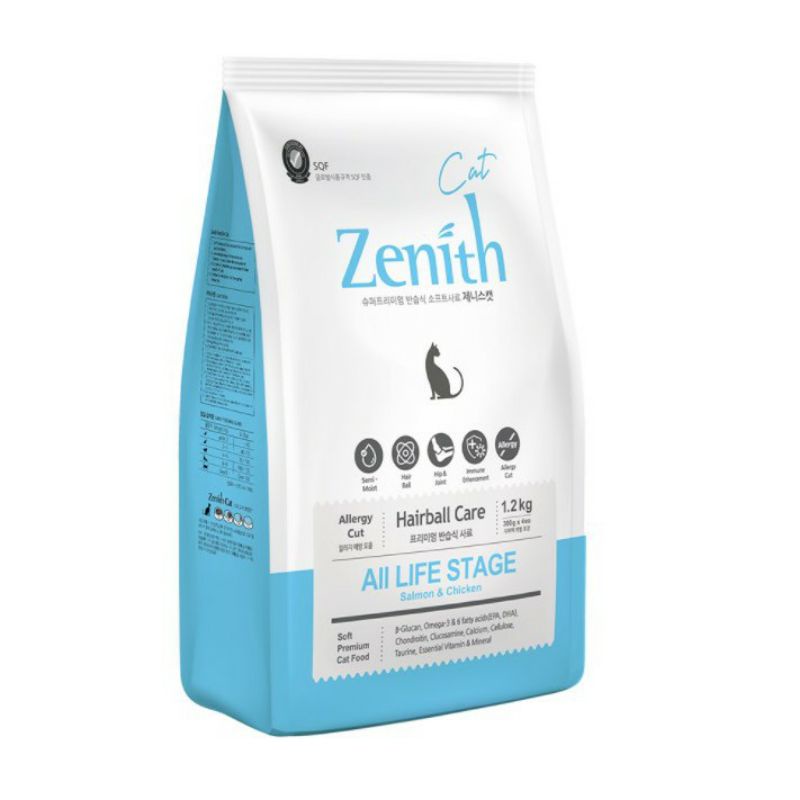 Thức ăn hạt mềm cho mèo Zenith Hairball chống búi lông. Gói 300g