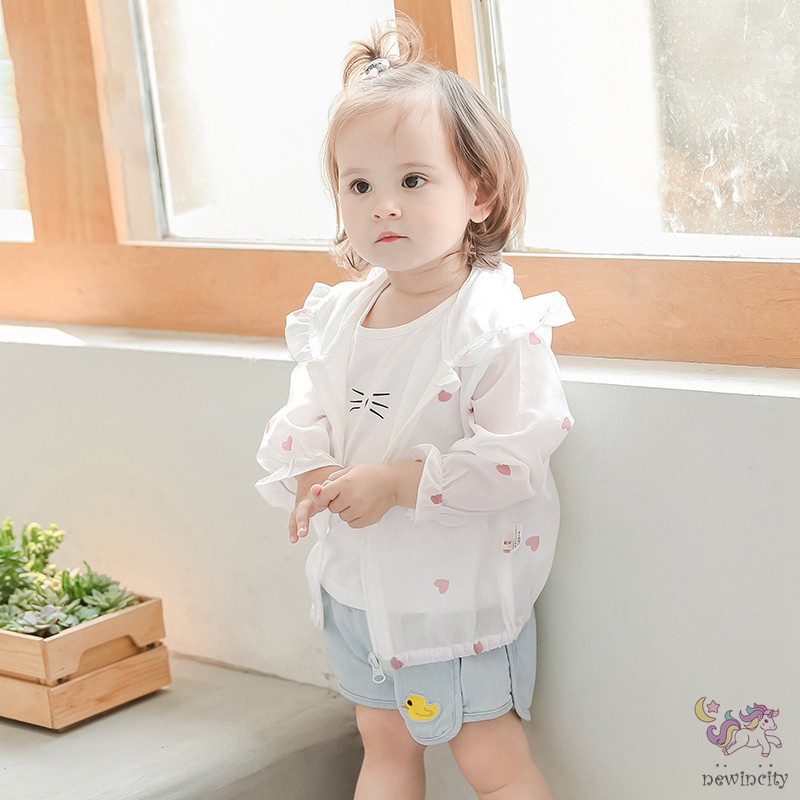Áo Khoác Chống Nắng Thoáng Mát Thời Trang Mùa Hè Dành Cho Bé Gái