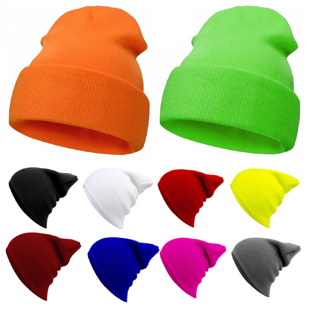 Mũ len Beanie trơn màu giữ ấm cho nam và nữ