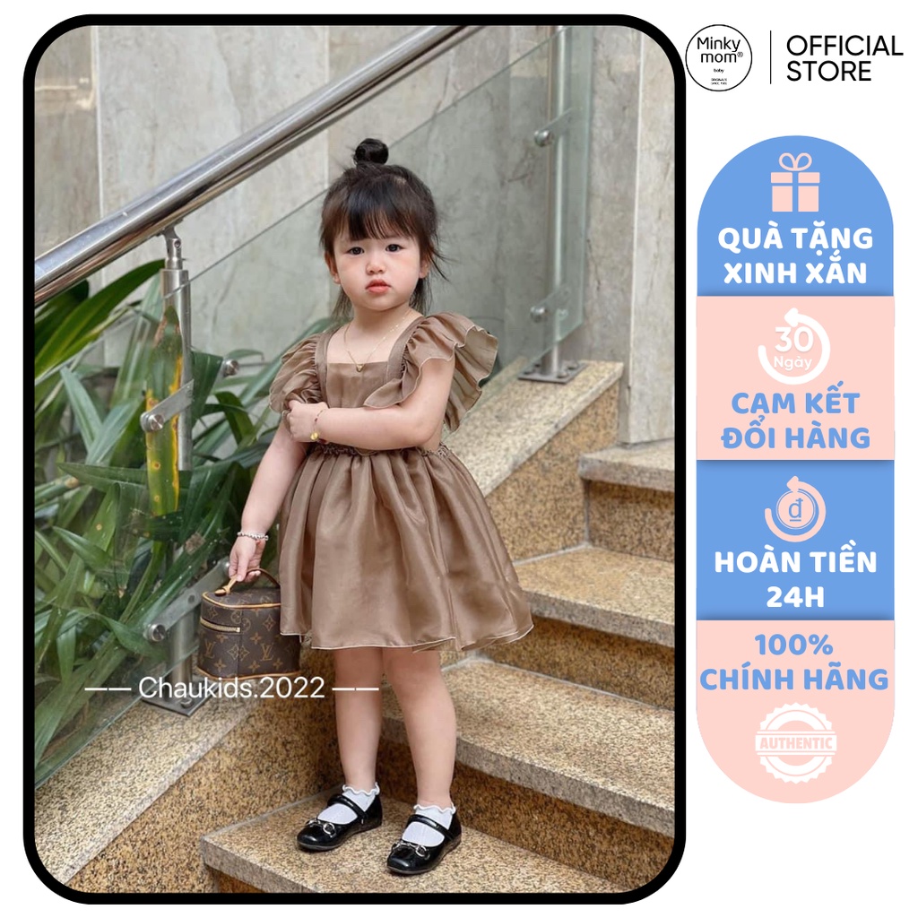 [SALE] Váy 2 Dây Cho Bé Gái Vải Voan Tơ Nơ Lưng Điệu Đà, Đầm Cho Bé Mặc Đi Chơi, Đi Học CKV05