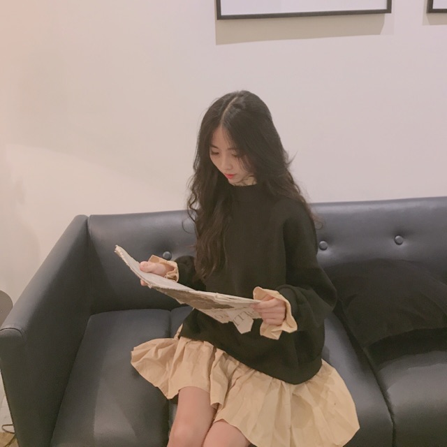 Đầm len nhung Hàn Quốc