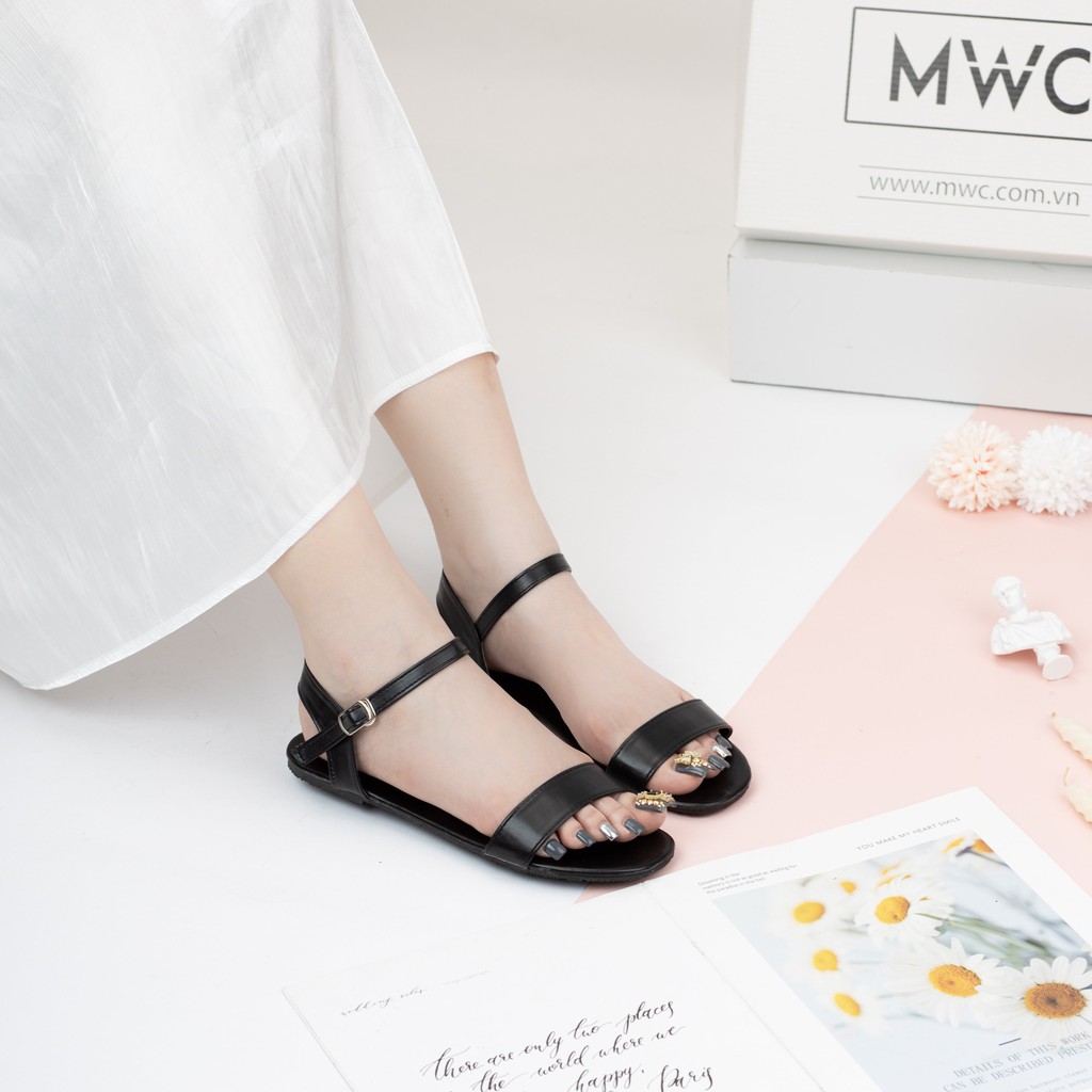 [Mã SKAMFS114M giảm 10% đơn 100K] Giày sandal nữ quai ngang basic MWC NUSD- 2751