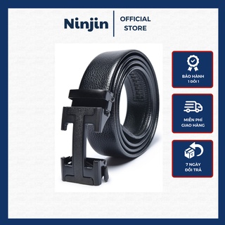 Thắt lưng nam dây nịt nam dây lưng da cho nam thời trang cao cấp chữ H khóa tự động - Ninjin Store