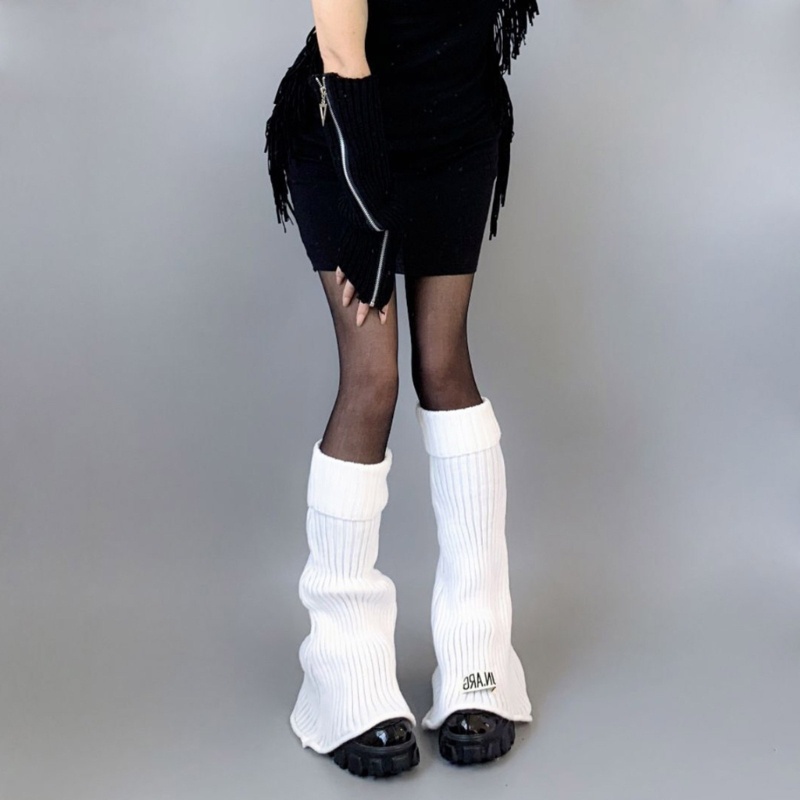 XIXI Tất Ống Chân Dệt Kim Cao Qua Gối In Chữ Giữ Ấm Thời Trang Cho Nữ
