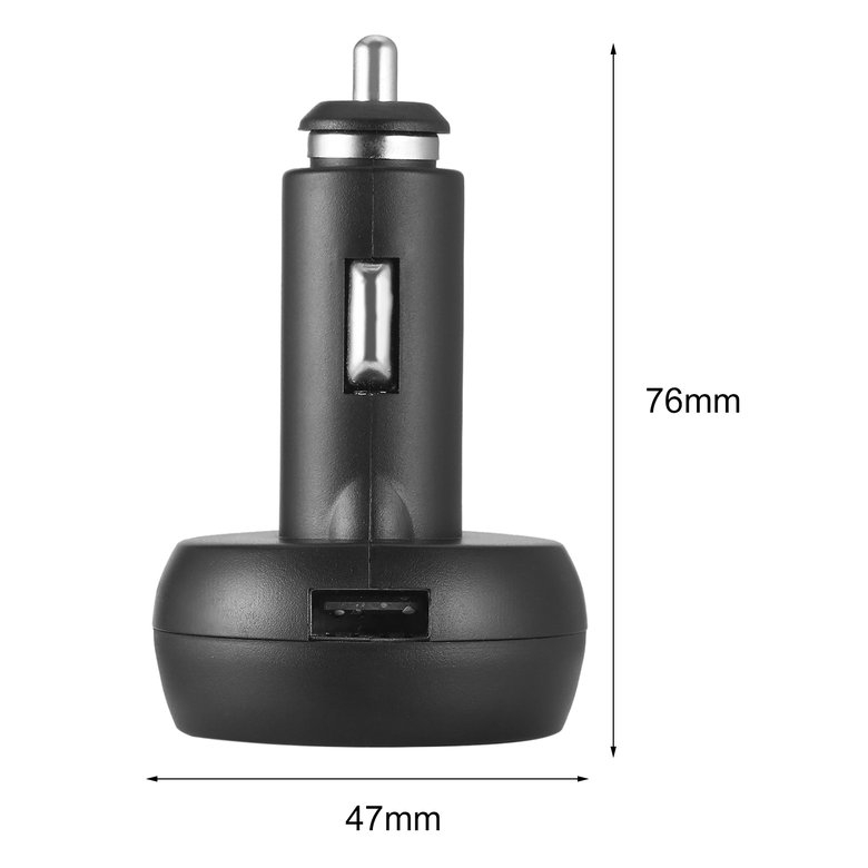 Nhiệt kế và volt kế sạc USB kỹ thuật số 3 trong 1 có đèn LED cho xe hơi