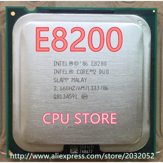 Cpu core 2 duo E8200 và fan zin 775