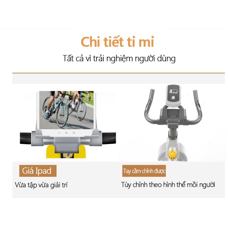 Xe đạp thể dục SPORT cản lực từ tính, chống mài mòn, không có tiếng ồn !