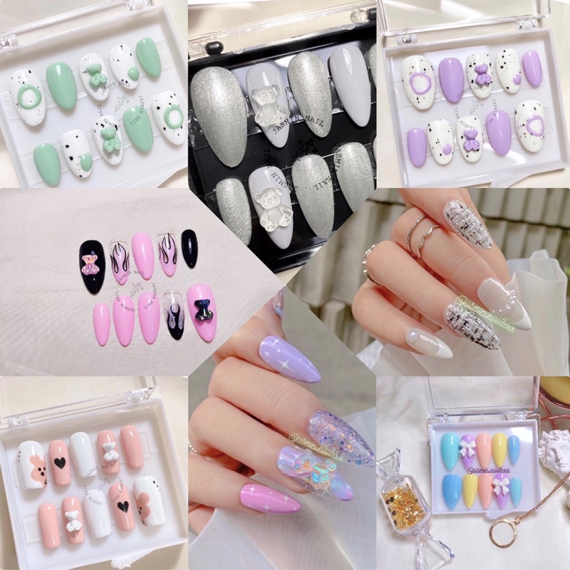 Nailbox thiết kế mẫu charm gấu - có làm theo yêu cầu