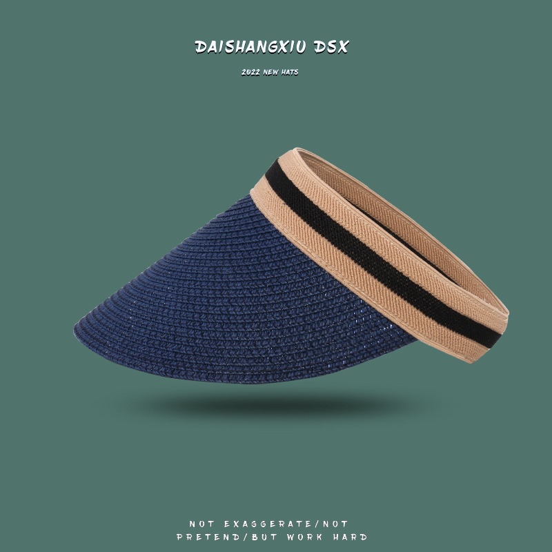 Mũ Cói Vành Rộng Hở Chóp Chống Nắng Ba Màu Sắc Dễ Phối Đồ Mang Đi Du Lịch