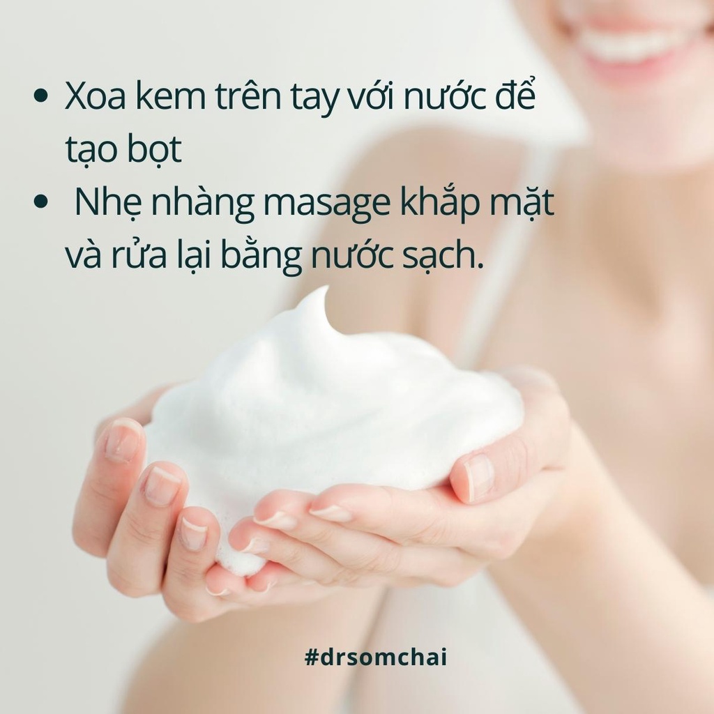 Foam rửa mặt DR.SOMCHAI ACNE DOUBLE WHIP giảm lượng dầu thừa, thông thoáng lỗ chân lông 100g