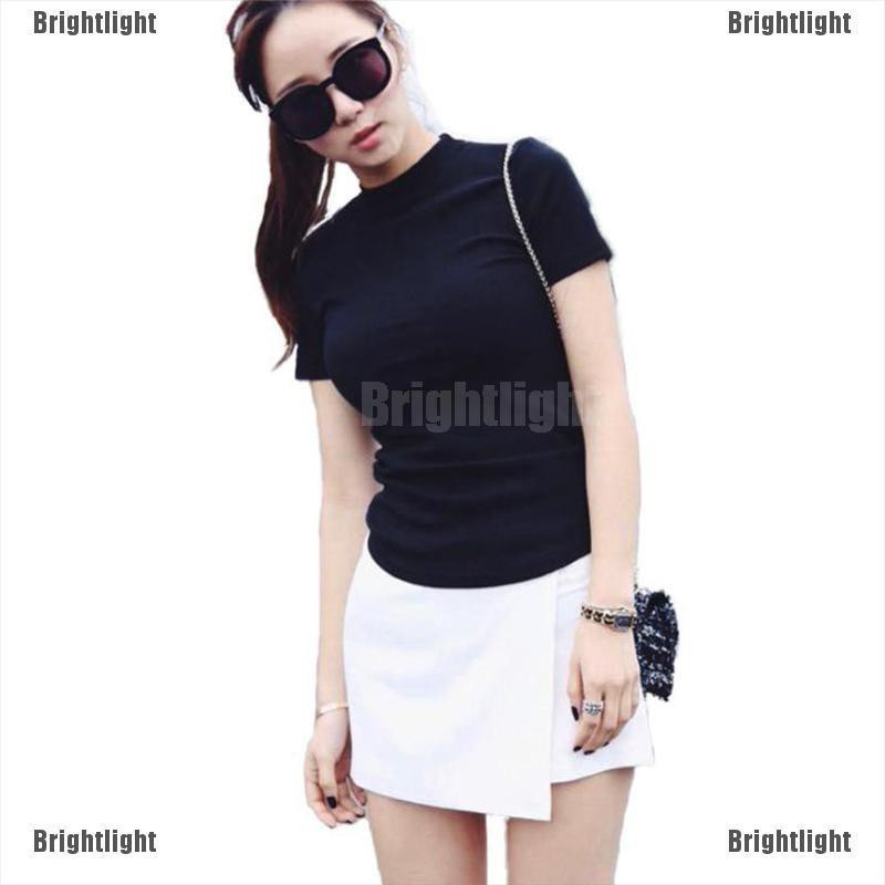 Áo Thun Tay Ngắn Cổ Lọ Dáng Ôm Thời Trang Mùa Hè Quyến Rũ Cho Nữ | BigBuy360 - bigbuy360.vn