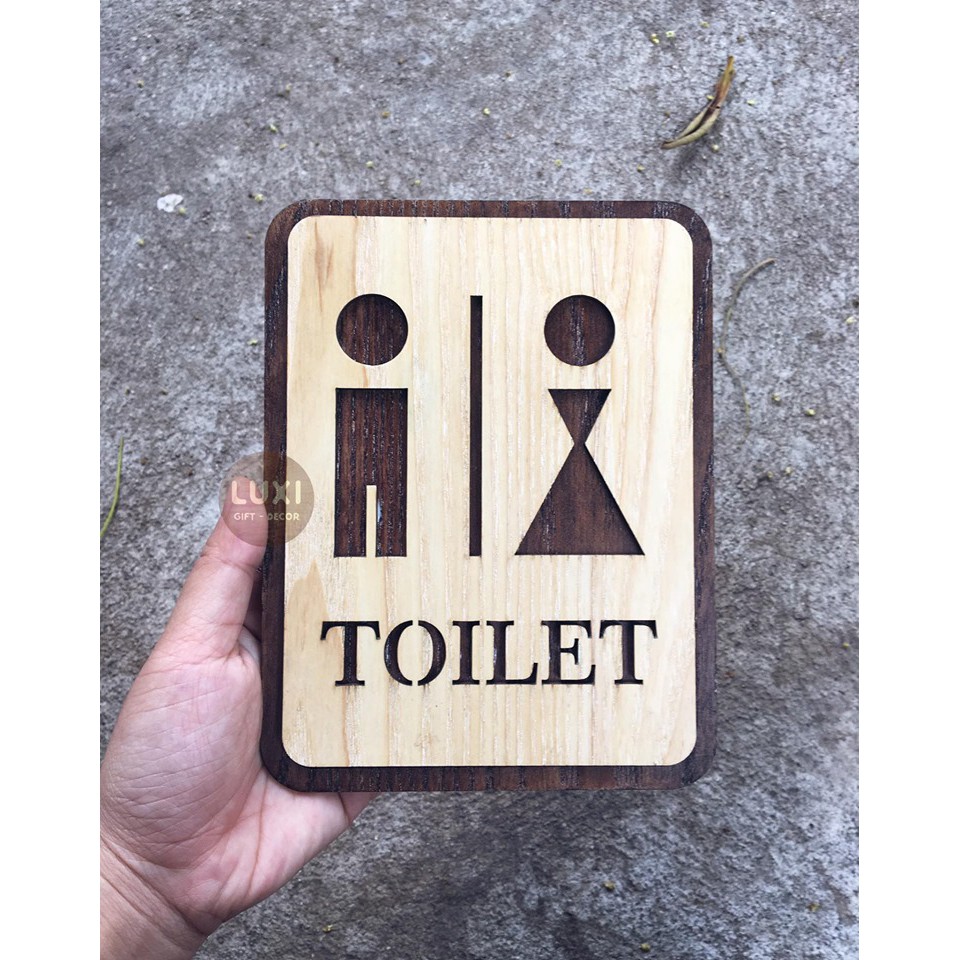 Bảng gỗ Toilet mẫu 15