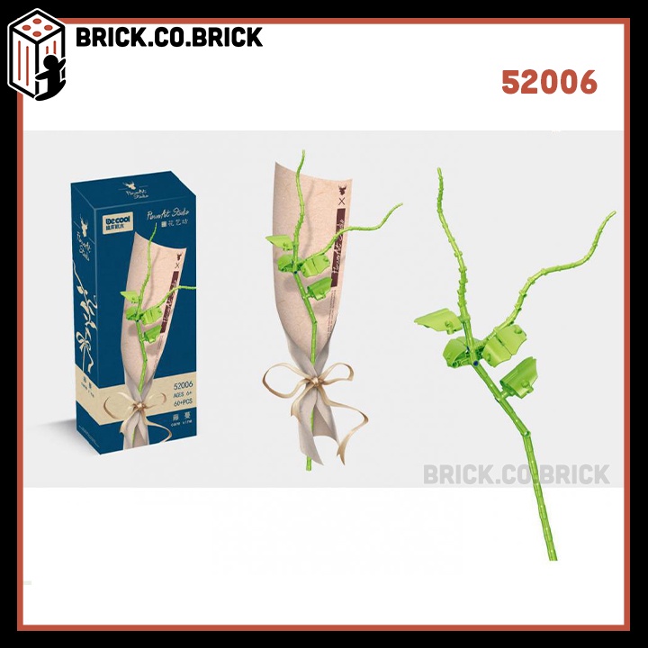 Bộ Sưu Tập Các Loại Hoa Đồ Chơi Lắp Ráp Xếp hình Trang Trí Bình Bông Flower Vase 52001-52018