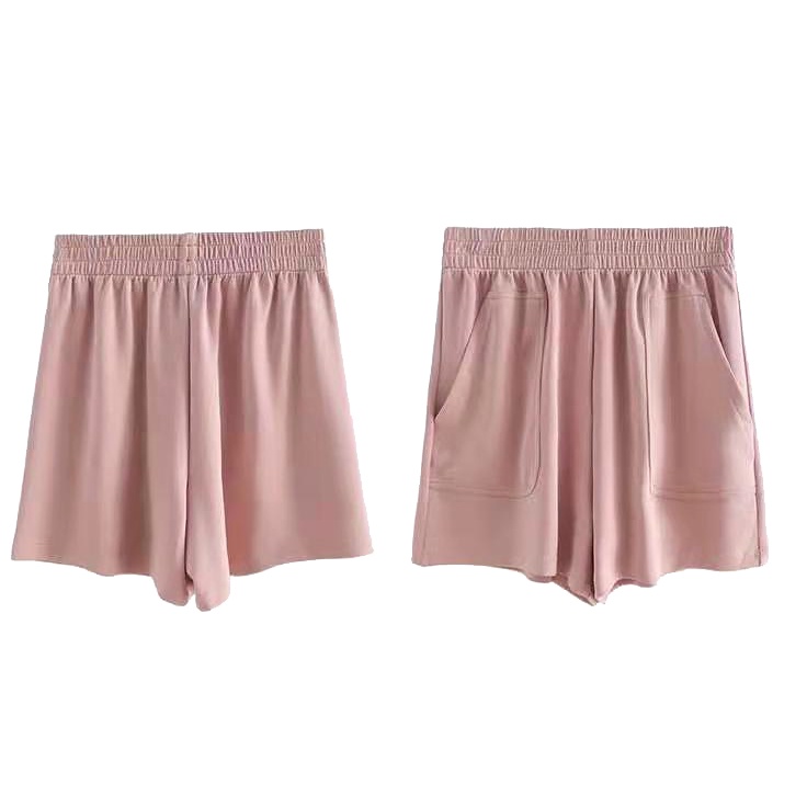Quần Short Thể Thao Ống Rộng Lưng Cao Co Giãn Thời Trang Cho Nữ