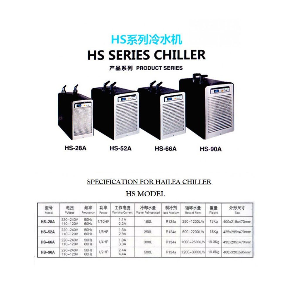 Máy làm lạnh nước Chiller Hailea HS-90A - Chiller bể cá - Máy làm mát hồ cá - Bể thủy sinh