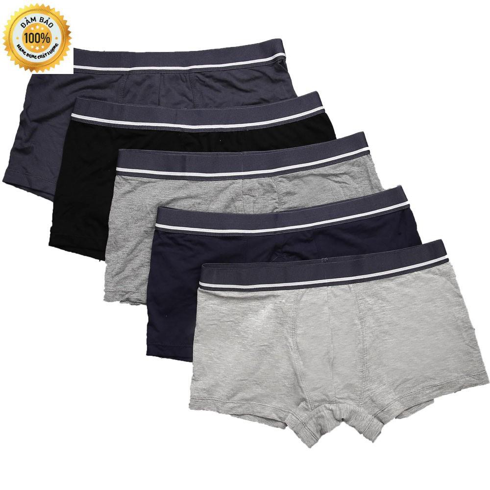 𝑪𝒉𝒊́𝒏𝒉 𝑯𝒂̃𝒏𝒈 Quần lót Boxer nam cotton 2 chiều cao cấp TTGShcm Fashion màu ngẫu nhiên QBX