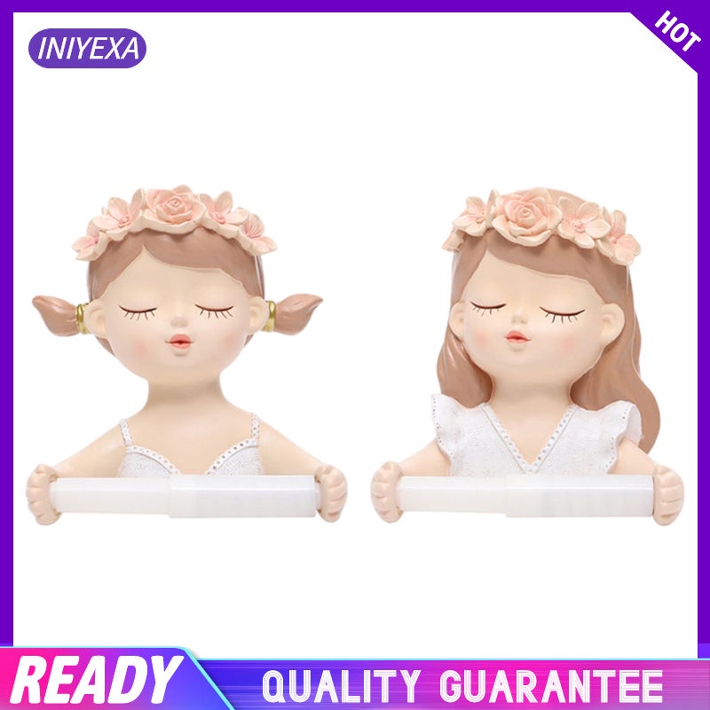 Giá Đỡ Cuộn Giấy Vệ Sinh Gắn Tường Trang Trí Hình Cô Gái Đáng Yêu