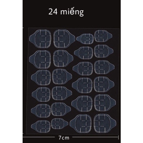 24 Miếng keo dán móng tạm thời bằng silicon trong suốt, an toàn không hại móng thật