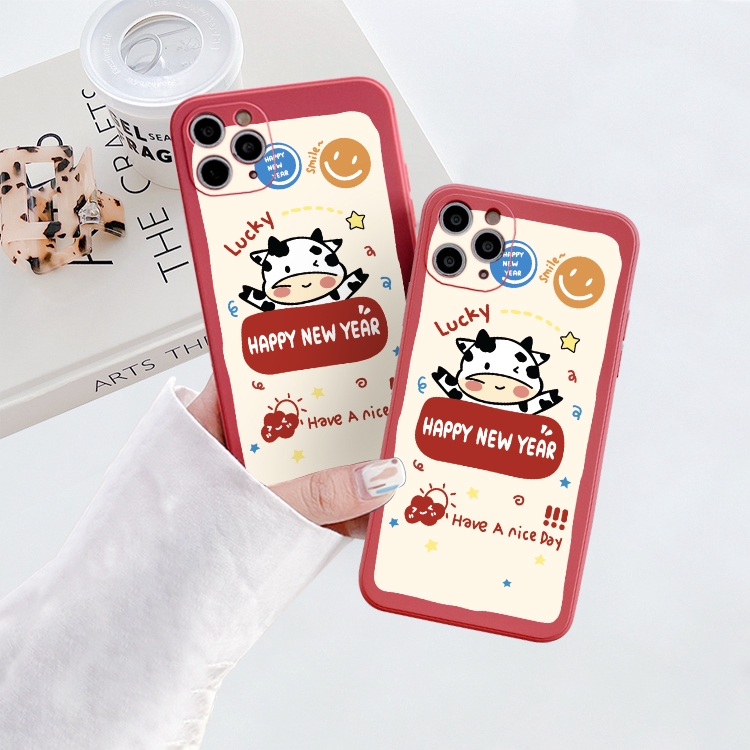 Ốp lưng iphone cạnh vuông bò lucky 5/5s/6/6plus/6s/6splus/7/7plus/8/8plus/x/xr/xs/11/12/pro/max/plus/promax - Awifi X5-4 | BigBuy360 - bigbuy360.vn
