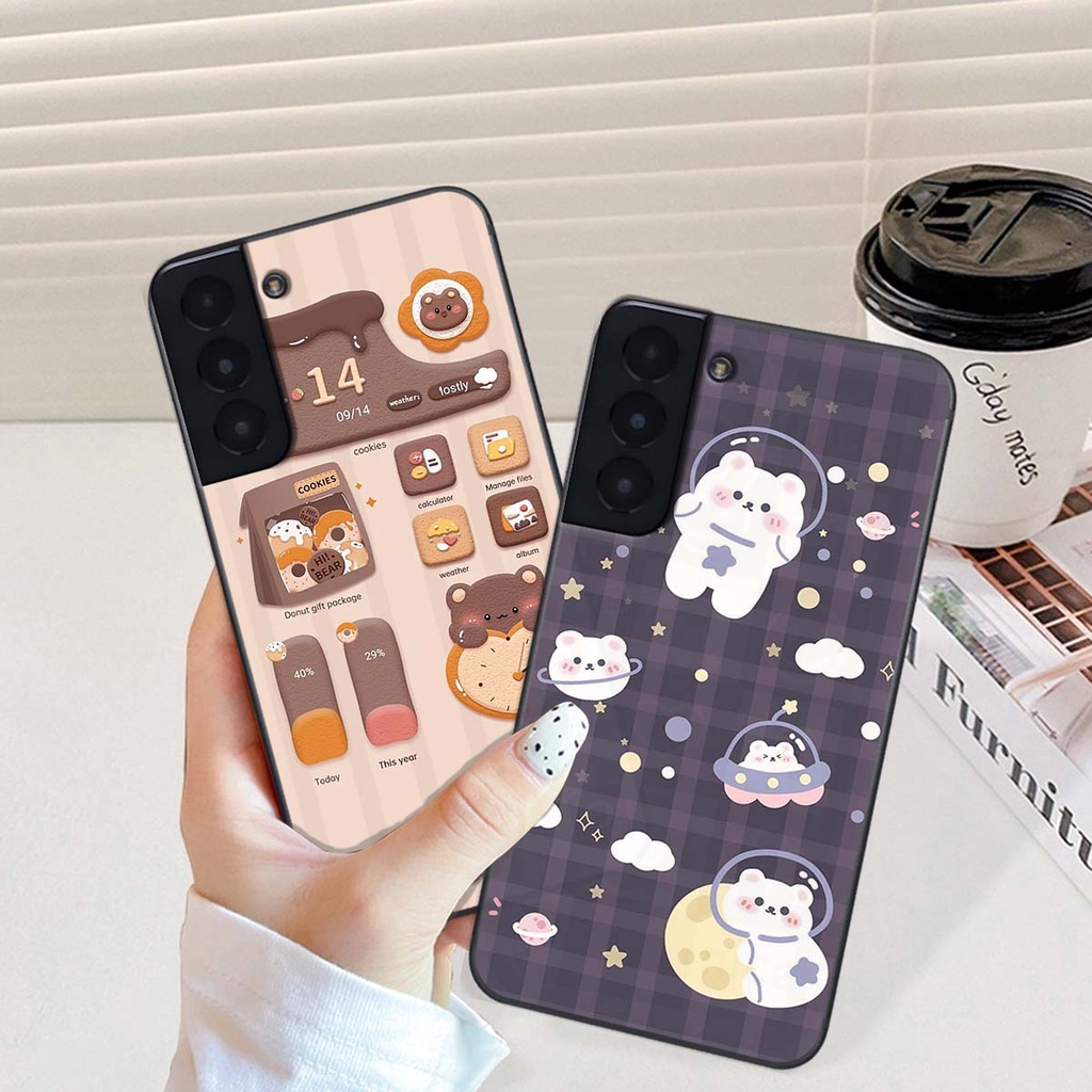 Ốp samsung S21 - S21 PLUS - S21 FE in hình gấu dễ thương và cute