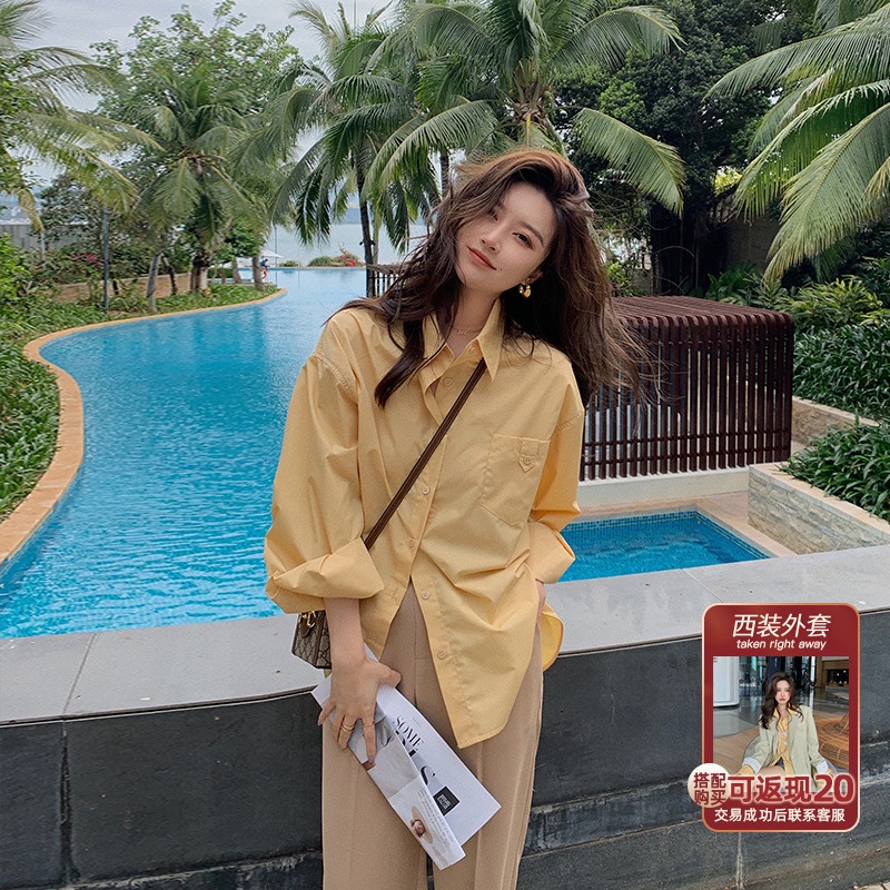 Áo sơ mi dài tay phong cách retro hợp thời trang 2021 nhiều màu