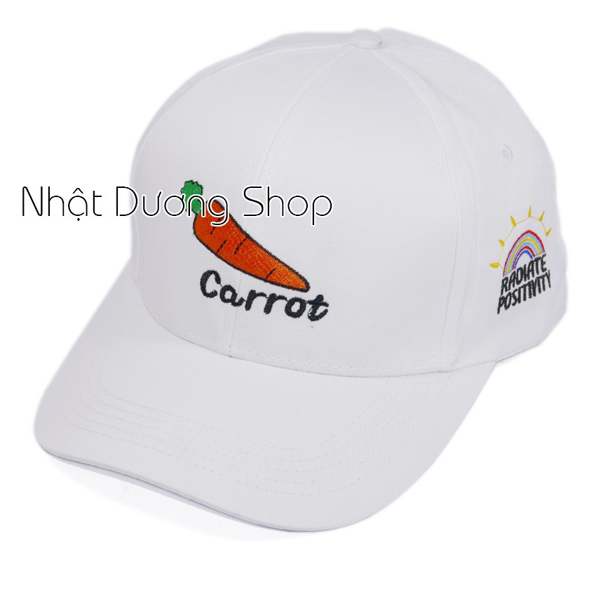 [ Nhiều màu hình thật ] Mũ lưỡi trai cà rốt nón kết nam cầu vồng được may bằng khóa gài xịn phù hợp nam và nữ