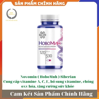 Hobomin Thực phẩm Siberian Novomin Formula 4 120 viên - Viên uống hỗ trợ tăng cường sức đề kháng, chống oxy hóa