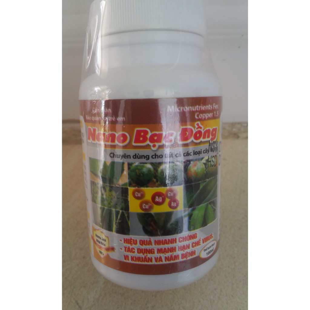 Phân bón lá NANO BẠC ĐỒNG 100ml