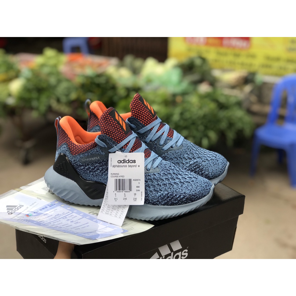 (Tặng box hãng) Giày thần thánh: Giày Anpha2018 xanh ruột cam 11 Trung cao cấp Full Box Bill