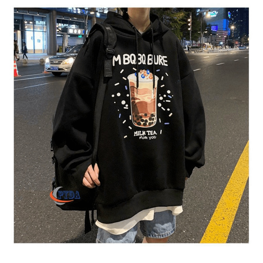 ÁO KHOÁC NỮ HOODIE IN HÌNH LY TRÀ SỮA SIÊU ĐÁNG YÊU PHONG CÁCH HÀN QUỐC TP998 [NewUnisex]