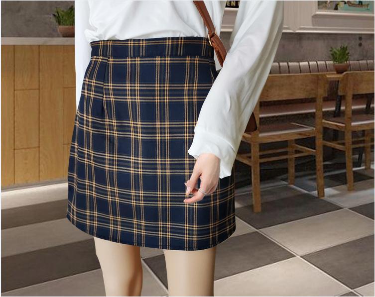 Chân Váy Nữ Lưng Cao Kẻ Sọc Caro Phong Cách Hàn Quốc | BigBuy360 - bigbuy360.vn