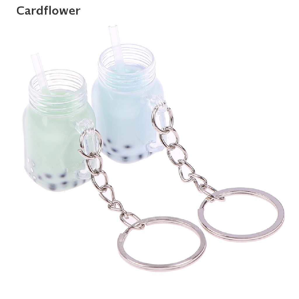 1 Móc Khóa Acrylic Hình Trà Sữa Trân Châu Thời Trang