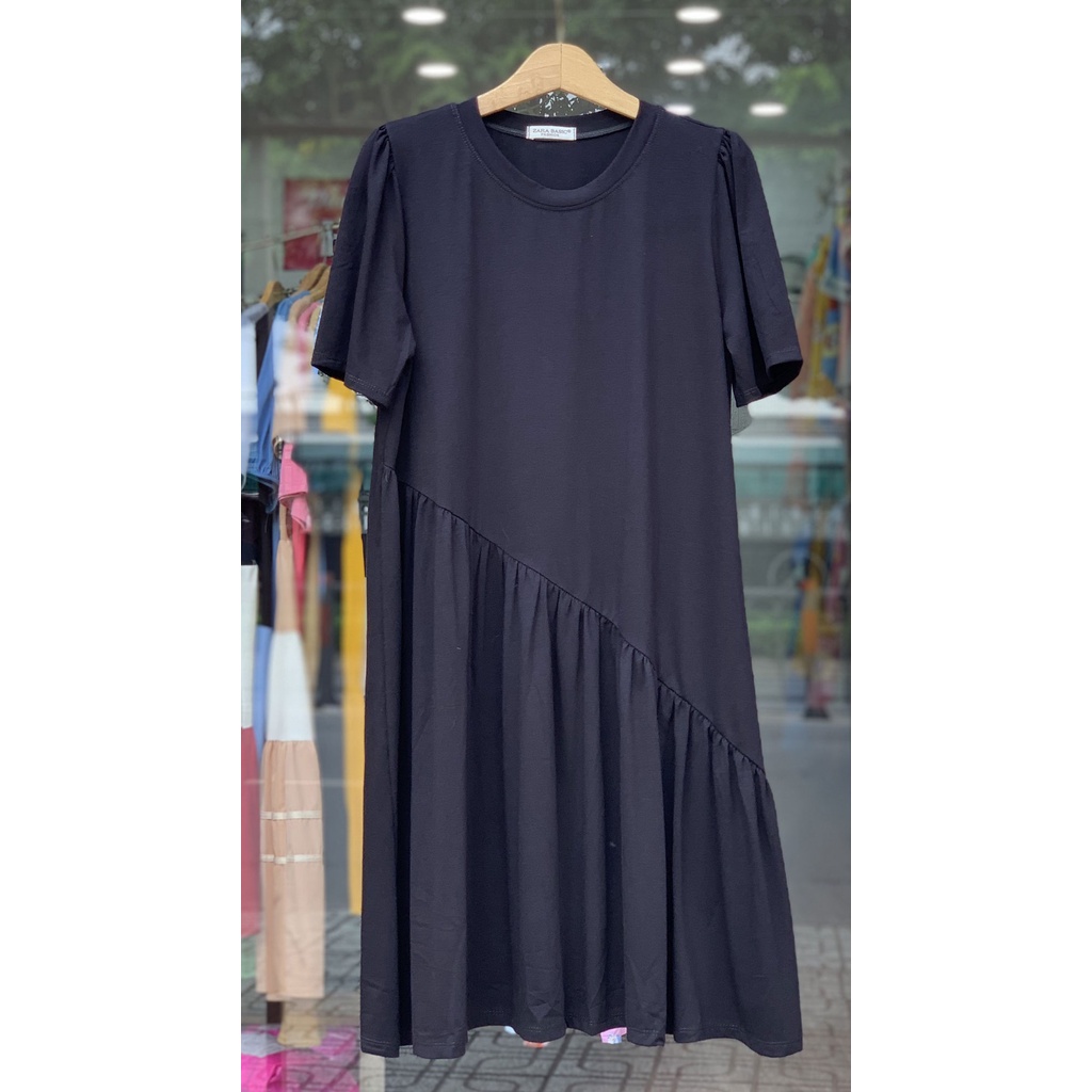[HANNA -Size 40-75kg ] Đầm bầu thun cotton mặc ở nhà vải cotton lạnh loại 1vải mềm mát đường may chắc chắn lên dáng đẹp