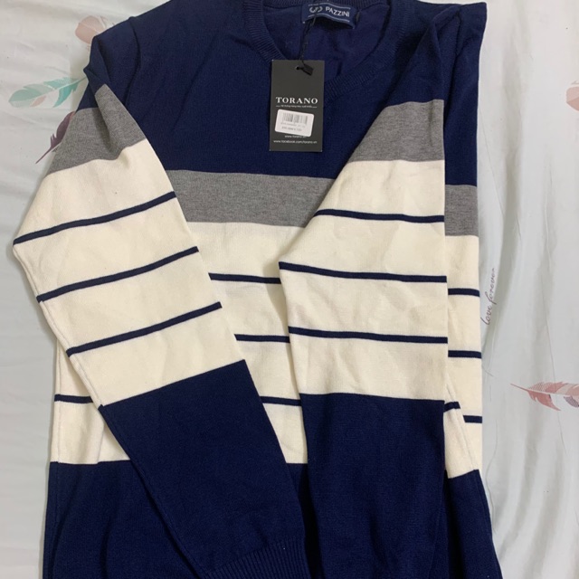 (Thanh lý) Áo len Torano phối kẻ