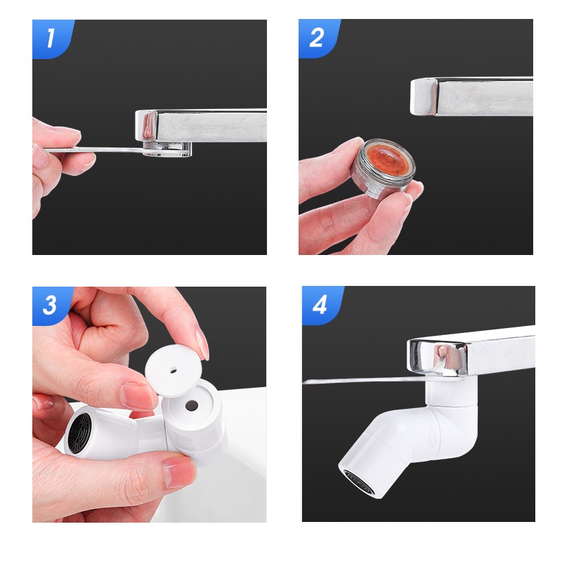 Đầu Vòi Phun Nước Có Thể Xoay Thay Thế Cho Phòng Tắm