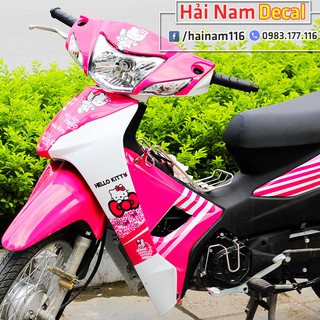 Tem Trùm Wave a Hồng Trắng Hello Kitty