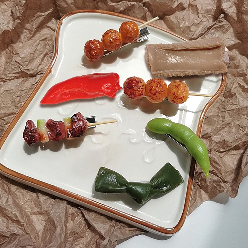 Kẹp Tóc Hình Cánh Gà/Khoai Tây Chiên/Tôm/Khoai Tây Chiên Dành Cho Nữ