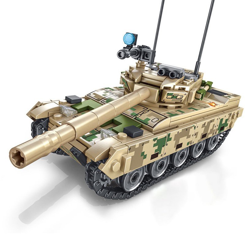 Lắp ghép Mô hình Tank Army Sembo 105562 xe tĂng Vt-4 Main Battle Tank 2 dolls